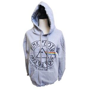 Pink Floyd Gray Hoodie Size Medium Retro Rock Band 1973 Tour